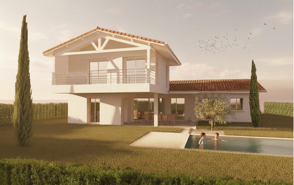 Surélévation maison Balma architecte agrandissement