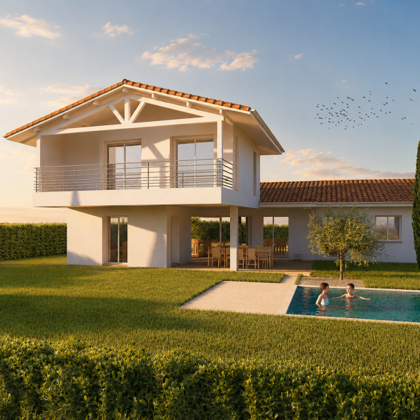 Surélévation rénovation Balma maison travaux maitrise d'oeuvre agrandissement
