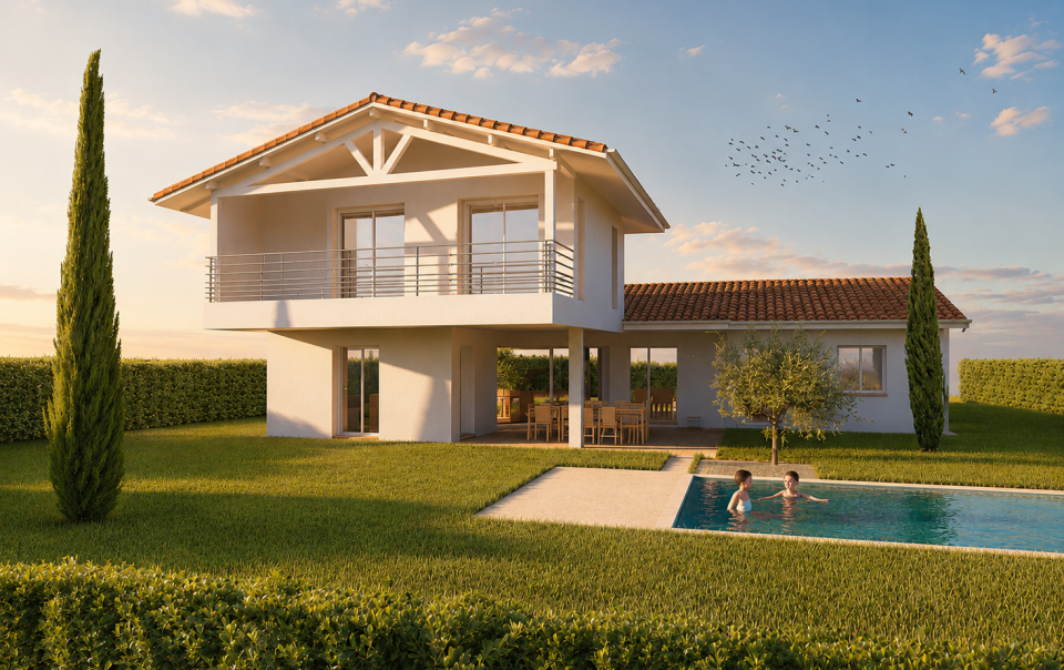 Surélévation rénovation Balma maison travaux maitrise d'oeuvre agrandissement